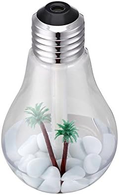 HETOINY 400ml LED Night Lights Ultrasonic Humidifier Colorful Bulb USB Mini humidificad, Air Purifier humidifiers with Whisper Quiet Operation for Office, Home, Baby Room