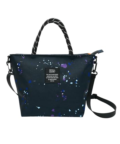 KiU キウ 600D ミニトートバッグ 600D MINI TOTEBAG 防水 撥水 トートバッグ ショルダーバッグ 2way ミニバッグ ポケット 500mlペットボトル収納可能 おしゃれ かわいい カジュアル シンプル ユニセックス メンズ レディース 男女兼用 マルチスプラッシュ KEC020-189