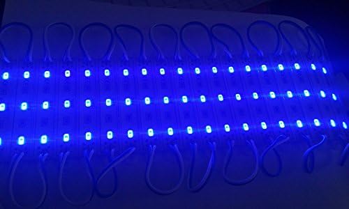 Led World 200PCS DC12V SMD 5630 super bright 3 LEDs Blue Waterproof LED Module