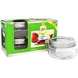 Ball - Wide Mouth 8 oz. Half Pint Mason Jars Elite Collection Design Series - 4 Count
