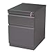 Hirsh 20-in Deep Mobile Pedestal File 2-Drawer Box/File Full Width Pull Charcoal