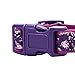 Blueberry Pet Soft & Comfy Rose Print Plum Purple Padded Adjustable Dog Collar, Large, Neck 18