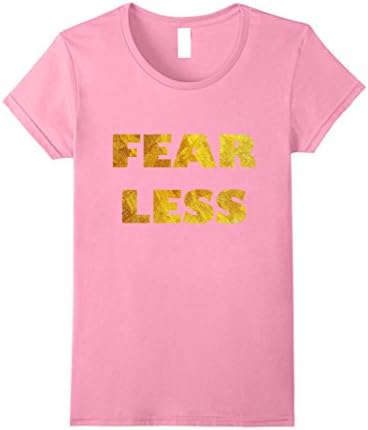 Womens Fearless Gold Leaf Distressed Athletic Sports Gymwear TShirt XL Pink