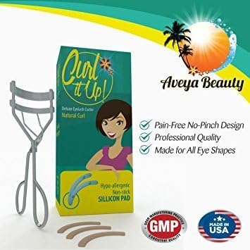 Best Eyelash Curler - Perfect Lashes In Seconds - Love It Or Your! Create Professional Quality Curls That Last, Perfect For At Home Or Traveling. Bonus Buy 2 Get 1 by Aveya Beauty