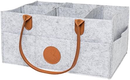 Baby Diaper Caddy by Jess&Jones - Changing Table Organizer - Nursery Storage Bag - Newborn Must Haves - Bathroom Basket for Toys and Wipes - Registry for Baby Shower Gift Basket boy Girl