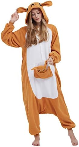 ULEEMARKWomen's Adult Pajamas Unisex Animal Onesies Novelty Pyjamas Nightwear Halloween Homewear OnePiece Cosplay Costume Loungewear
