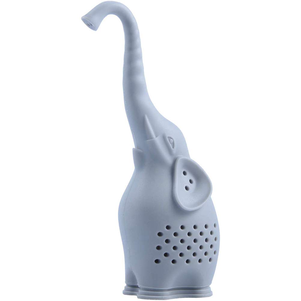 Macabolo Silicone Tea Infuser, Elephant Shape Reusable Leaf Tea Bags Filter Infuser for Loose Tea and Tea Leaves