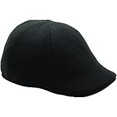 The Original UFC Six Panel Boston Scally Cap - Flat Cap Fitted Hat for Men - Black