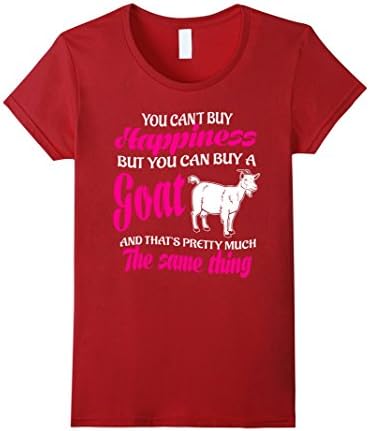 Women's Happiness Goats Shirt Large Cranberry