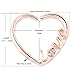 OUFER Body Jewelry 16Gauge Heart Shape With Love CZ Left Closure Daith Cartilage Tragus Earring, 16G=1.2mm (Rose Gold)