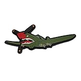 Bastion Tactical Combat Badge PVC Morale Patch Hook and Loop Patch - P40 Shark Plane