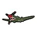 Tactical Combat Badge PVC Morale Patch Velcro Hook and Loop Patch - P40 Shark Plane