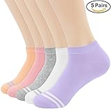 Women’s Ankle Athletic Short Socks Performance Comfort Fit Low Cut Casual Cotton Socks 5 Pairs