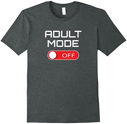 Mens Adult Mode Shirts : Adult Mode Off T-Shirt 3XL Dark Heather