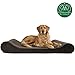 Furhaven Orthopedic Dog Bed for Large Dogs w/ Removable Washable Cover, For Dogs Up to 75 lbs - Microvelvet Luxe Lounger Contour Mattress - Espresso, Jumbo/XL