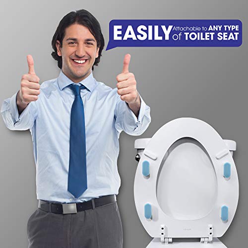 Strongest Adhesive Toilet Seat Bumper Replacement Kit for Bidet, Blue