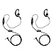 Buwico® Waterproof G Shape Earpiece Headset PTT for Motorola Talkabout Two Way Radio Walkie Talkie 1-pin (2Pack)