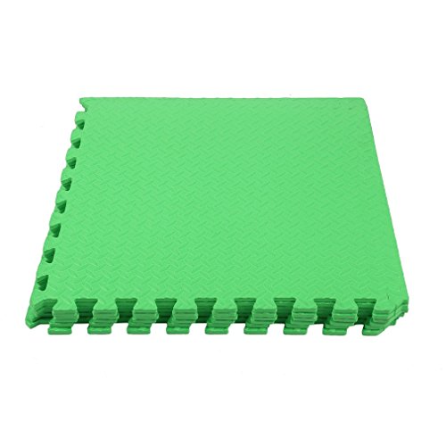 Homgrace Interlocking Floor Mat, EVA Foam Puzzle Tiles, Protection Mats, Children’s Soft Foam Eva Play Mats Gym, Play Area, Exercise, Yoga (Green)