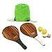 Joga Frescobol Wooden Paddle Set; Dark Stain