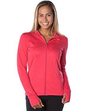 Global Women’s Slim Fit Lightweight Full Zip Yoga Workout Jacket