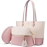 LOVEVOOK Bolsos de Las Mujeres Bolsos Hobo Bolso de Mano Satchel Cartera Set 3pcs