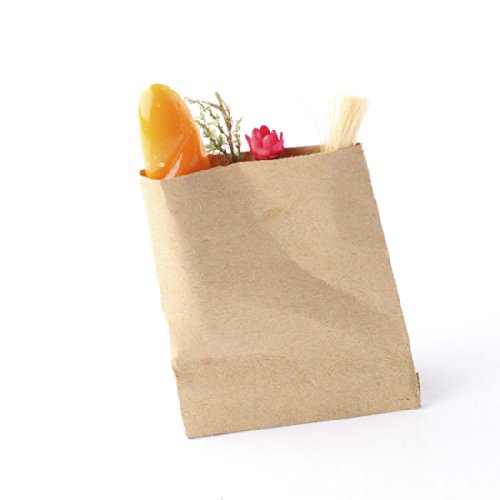Miniature Assorted Groceries in a Brown Paper Bag for Embellishing and Decorating- 2 Sets