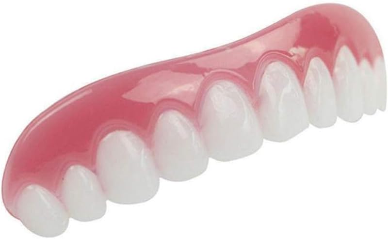 DYSEL Upper Instant Smile Veneers Cosmetic Teeth Snap on 1 Pack Comfortable Temporary Teeth Covers for Bad Teeth Perfect Makeover Set for Man and Woman