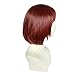 Xingwang Queen Anime Short Straight Red Brown Cosplay Wig Women Girls' Party Wigs for Christmas Halloween
