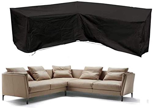 ERL Patio Sofa Cover, Corner Sofa Cover, Patio Garden Furniture Cover, Waterproof Water Resistant Sofa Cover (V-Shape 300cm (117"))