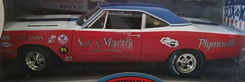 1968 Plymouth Road Runner Sox & Martin Series #9 Supercar Collectibles 1:18 Die-Cast Metal Limited Edition Red - White - Blue