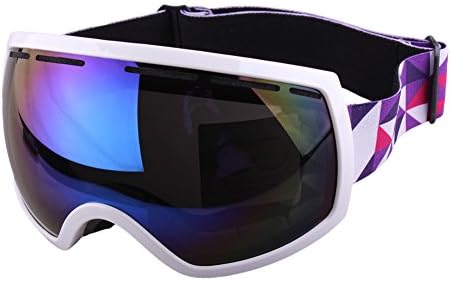 Yomeni Ski Goggles, Winter Snow Sports Snowboard Goggles with Anti-fog UV Protection for Men Women Snowmobile Skiing Skating (Dark blue / gray sheet)