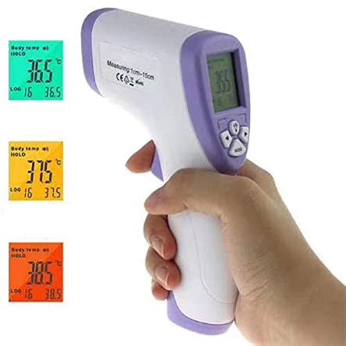 POEO Infrared Thermometer Temperature Gun, Non Contact Infrared Thermometer with LED Backlight Display, Electronic Forehead Temperature Gun for Baby and Adults