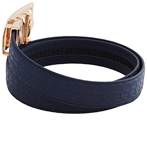 FEDEY Mens Leather Ratchet Belt, Signature Statement Belt w No1 DAD Buckle
