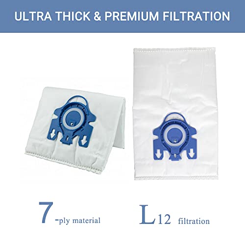 9 Pack Airclean GN 3D Vacuum Cleaner Bags Compatible with Miele Classic