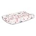 Floral Changing Pad Cover in Coral Pink and Navy Blue by The Peanut Shell