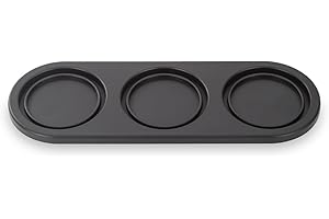 FinaMill Salt and Pepper Mill Tray, Stackable FinaPod Storage, Stylish Kitchen Accessories for Spice Grinder, Gift-Ready - Trio Black