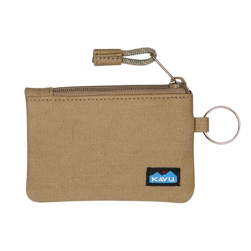 KAVU Stirling Cotton Canvas Zip Wallet with Key Ring, Olive at Amazon