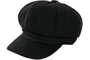 RUNGION Women Newsboy Caps Warm Visor Beret Hat Cozy Trendy Vintage Cabbie Hat for Ladies Girls