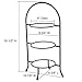 Creative Home 3-Tier Metal Dessert Stand – Elegant Iron Wire Display Rack for Afternoon Tea, Buffets, Banquets, Hotels, and Restaurants, Ideal for Cakes, Pastries, Fruits, and Hot Pot Ingredients (Fits Standard 8” Plates, Black, 18.5” H)