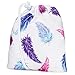 Nursing Cover, Car Seat Canopy for Babies, Infant Breastfeeding Scarf - High Chair, Stroller, Baby Carrier Cover for Girls, Soft, Stretchy, Shower Gifts, Step 1 Kids (Pink, Blue Feathers)