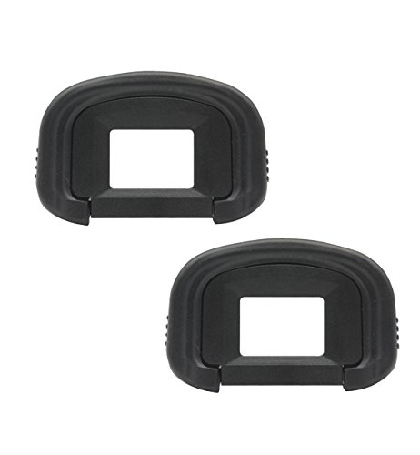 CEARI [2 Pack] EG Rubber Eyecup Eyepiece Viewfinder for Canon EOS 1DX, 1Ds Mark III, 1D Mark IV, 1D Mark III, 5D Mark III, 7D DSLR Camera + MicroFiber Clean Cloth