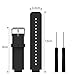 Bossblue Black Replacement Band for Garmin Vivoactive, Silicone Replacement Fitness Bands Wristbands with Metal Clasps for Garmin vivoactive GPS Smart Watch