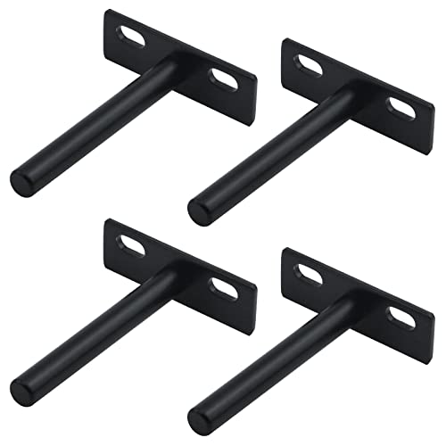 6pcs Heavy Duty Invisible Floating Shelf Brackets - Concealed Support For Wall Shelves, 0.39 X 3.94 Inches