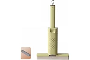 Self-Squeezing Mini Mop with Foldable Handle, Hand-Washable Sponge Head, Compact 15 x 4.5 x 27.5 cm Expanded Size for Kitchen