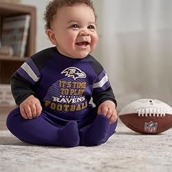 Gerber Unisex Baby NFL Footed Sleep and Play, Team