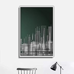 Framed Canvas Wall Art for Living Room, Bedroom Abstract City Theme Canvas Prints for Home Decoration Ready to Hang - 16x24 inches