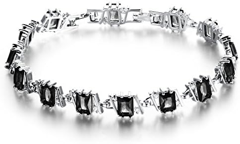 ASTERIA Jewelry Fashion Titanium Platinum Plated Swarovski Elements Cubic Zirconia Stone Bracelet Simple Korean Style in a Gift Box