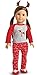 American Girl Doll - Festive Reindeer Holiday Pajamas for 18-inch Dolls - Truly Me 2016 PJ's