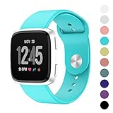 Humenn for Fitbit Versa Bands, Replacement Silicone Accessory Strap Band for Fitbit Versa Smartwatch Large Small