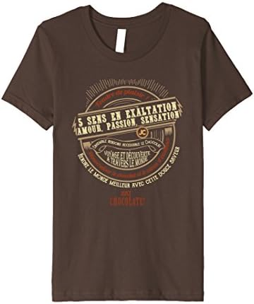 Kids T-shirt Slim - Amour, Passion, Sensation, Chocolat ! 8 Brown